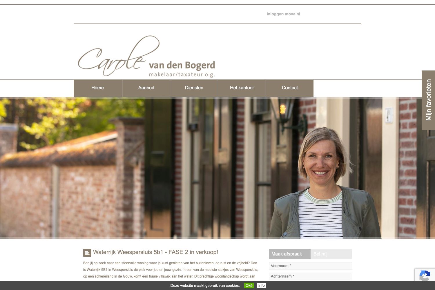 Banner Carole Van Den Bogerd Makelaar/taxateur O.G.