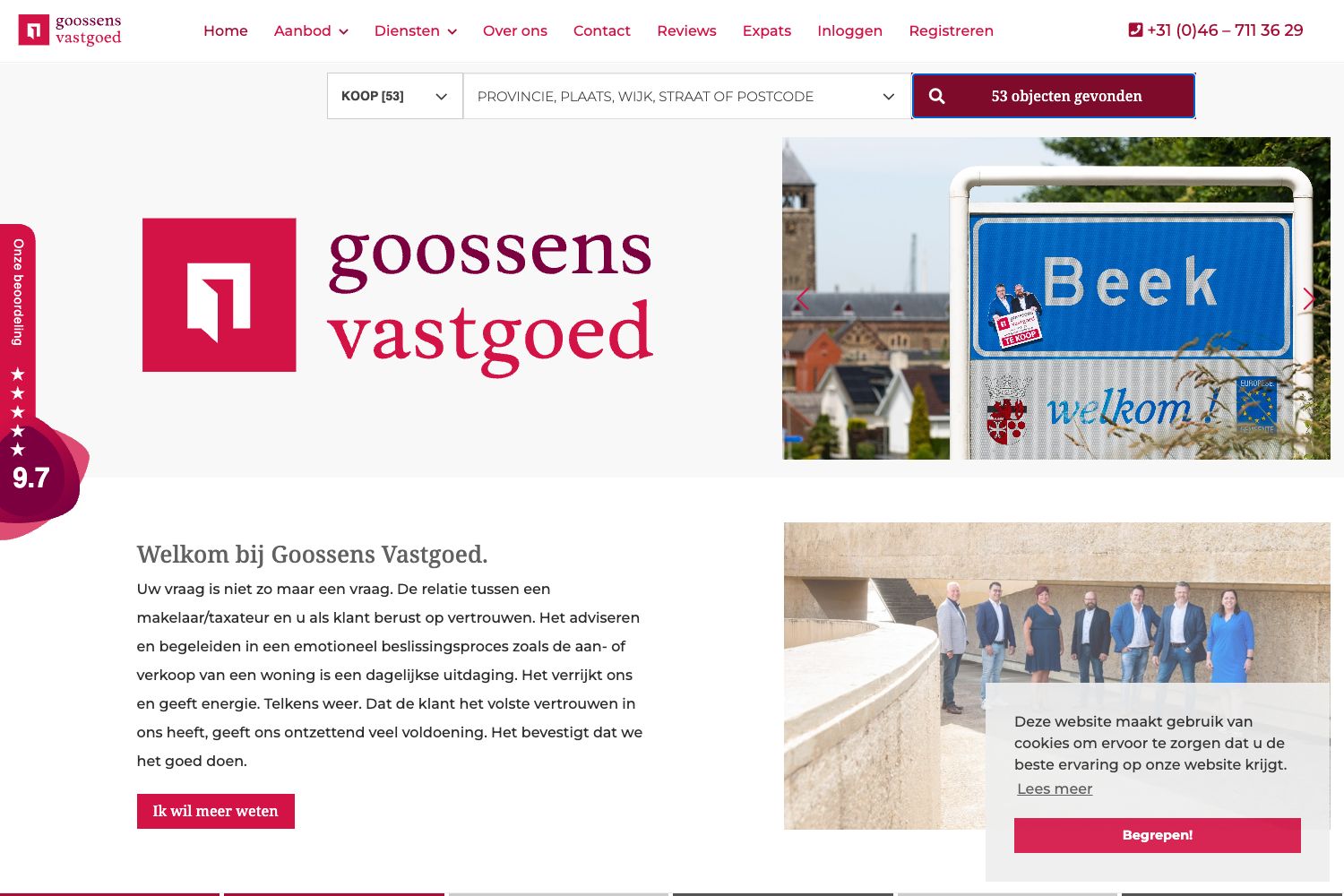 Banner Goossens Vastgoed