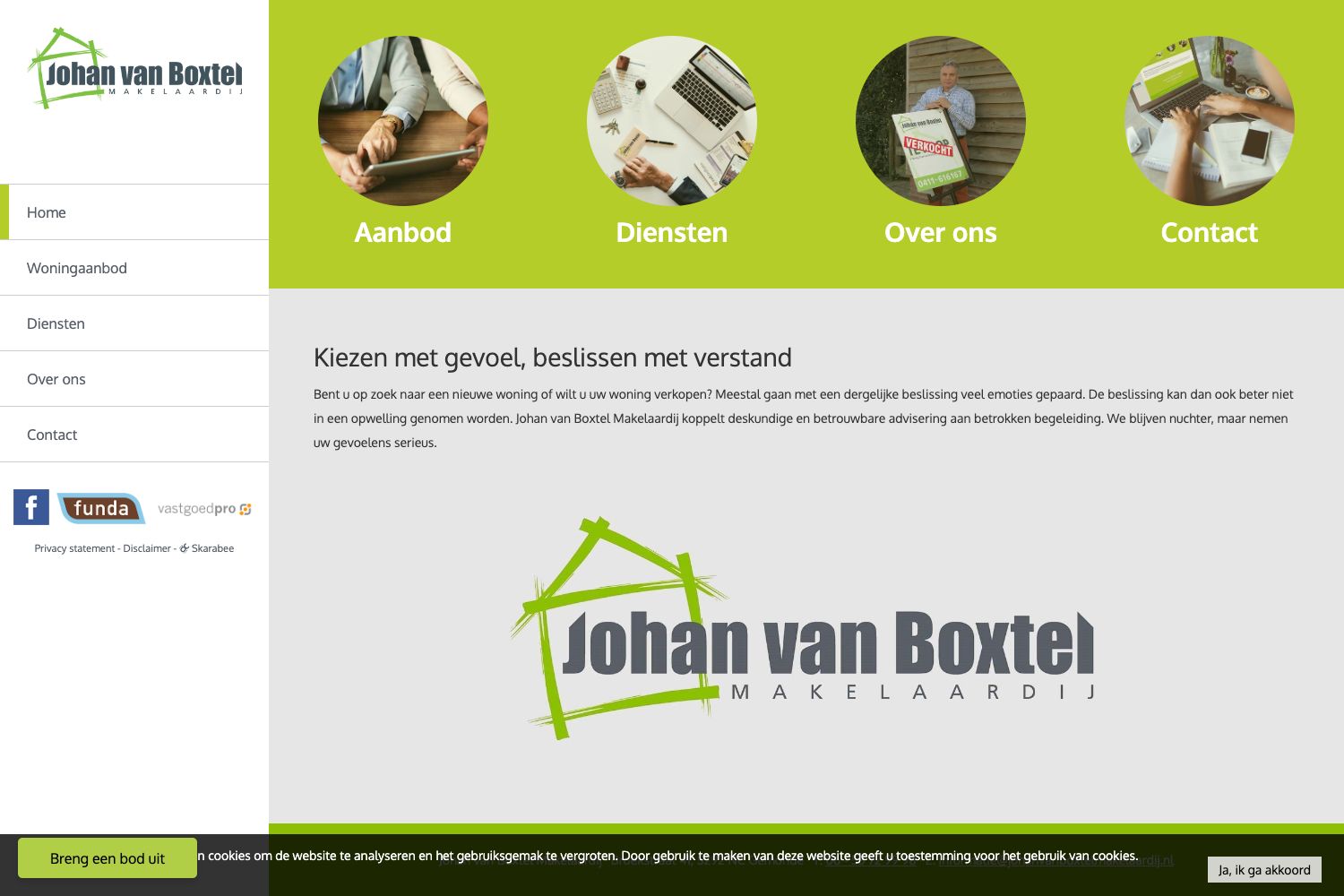 Banner Johan Van Boxtel Makelaardij
