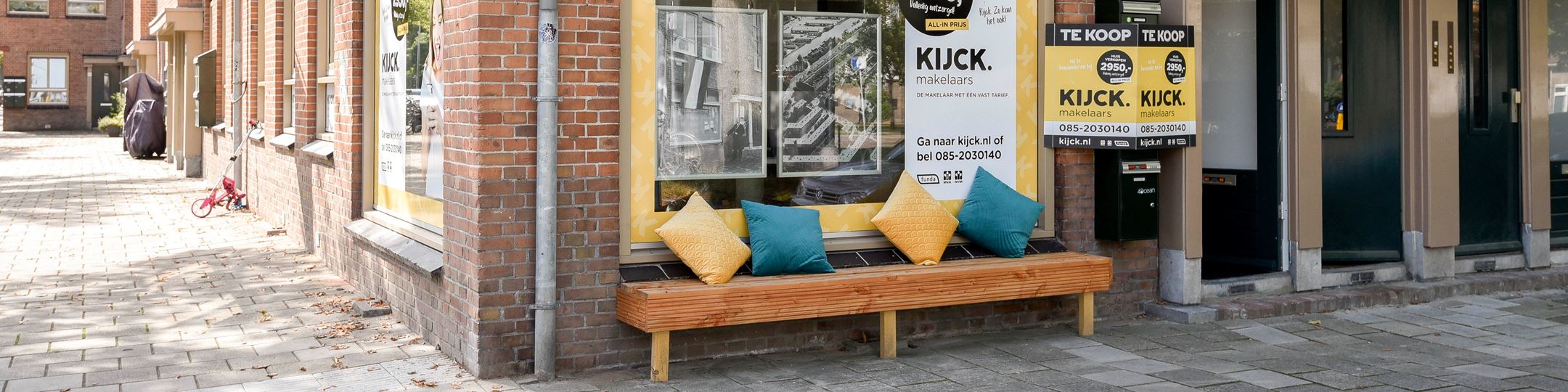 Banner Kijck. Makelaars Amsterdam