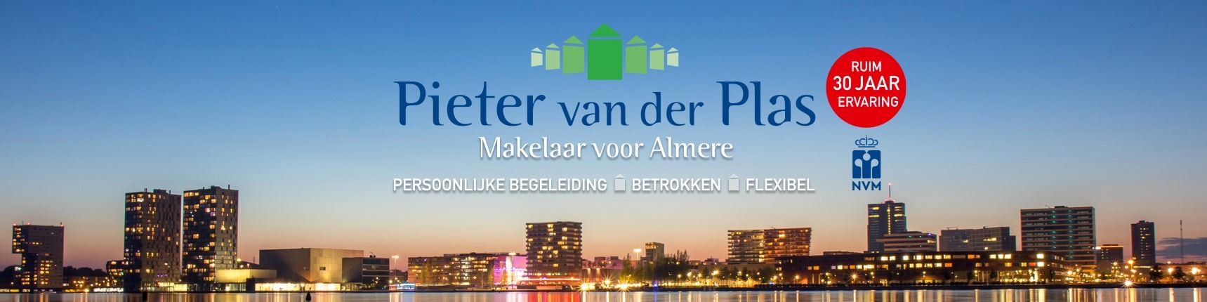 Banner Pieter Van Der Plas Makelaar Voor Almere B.V.