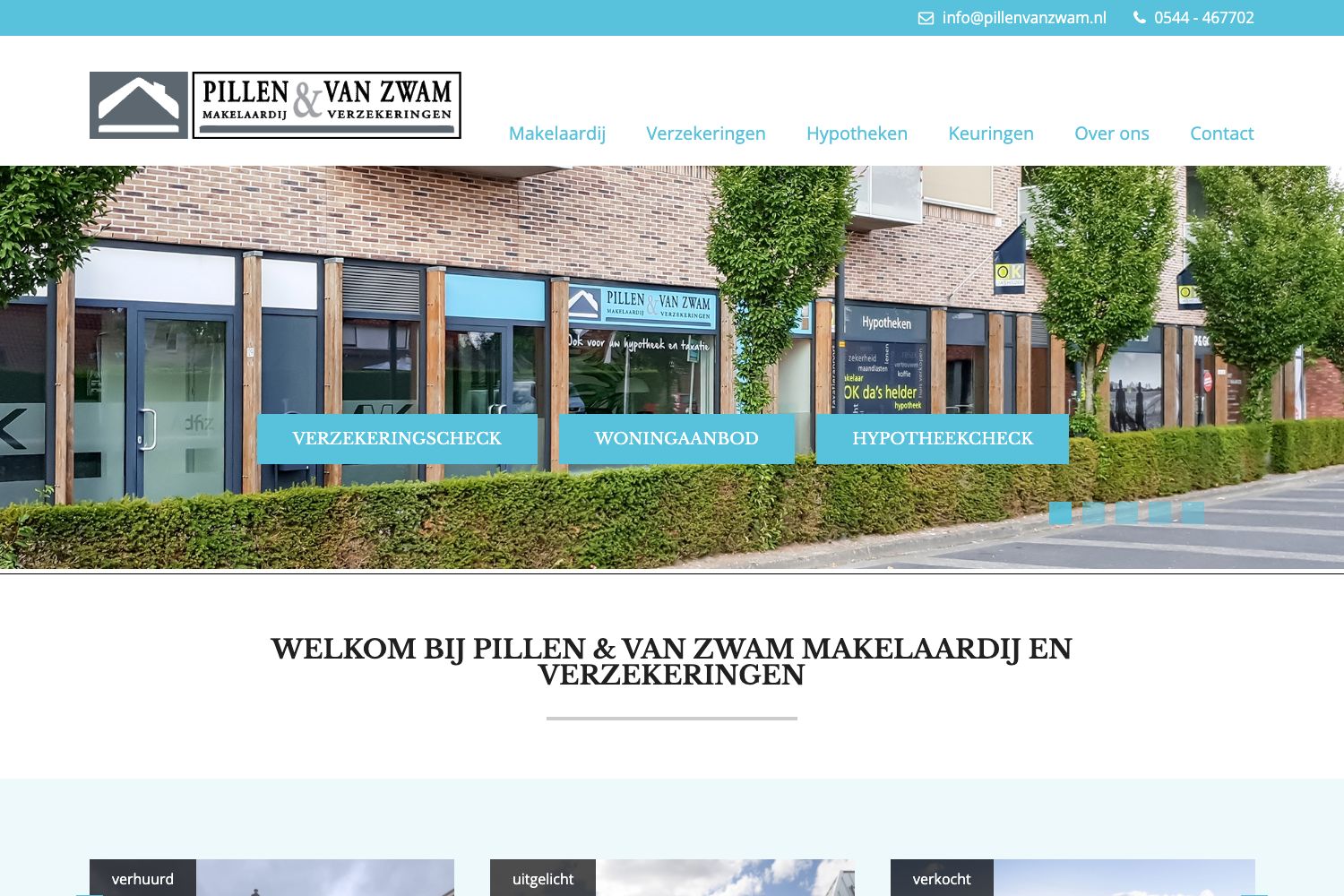 Banner Pillen & Van Zwam Makelaardij & Verzekeringen