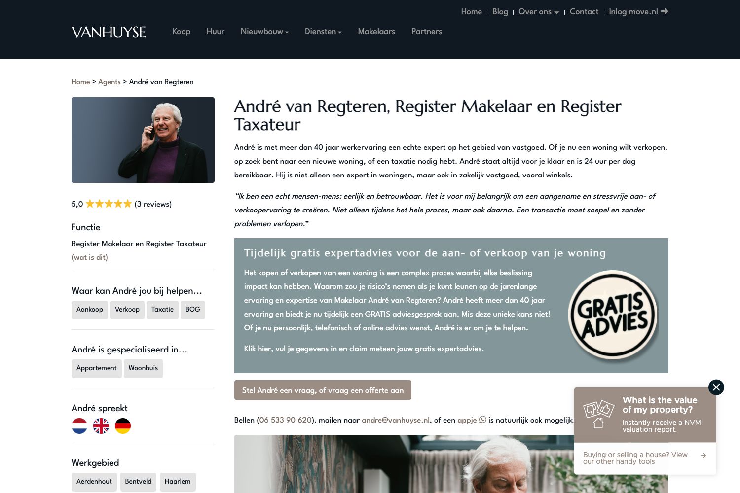 Banner Van Regteren Makelaars O.G. B.V.