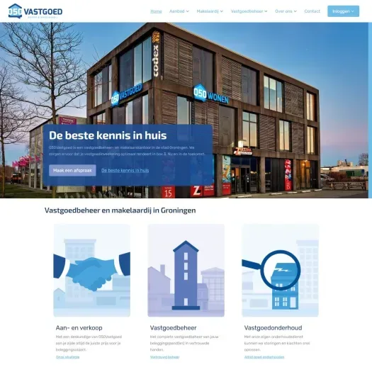 Screenshot der Website von www.050vastgoed.nl