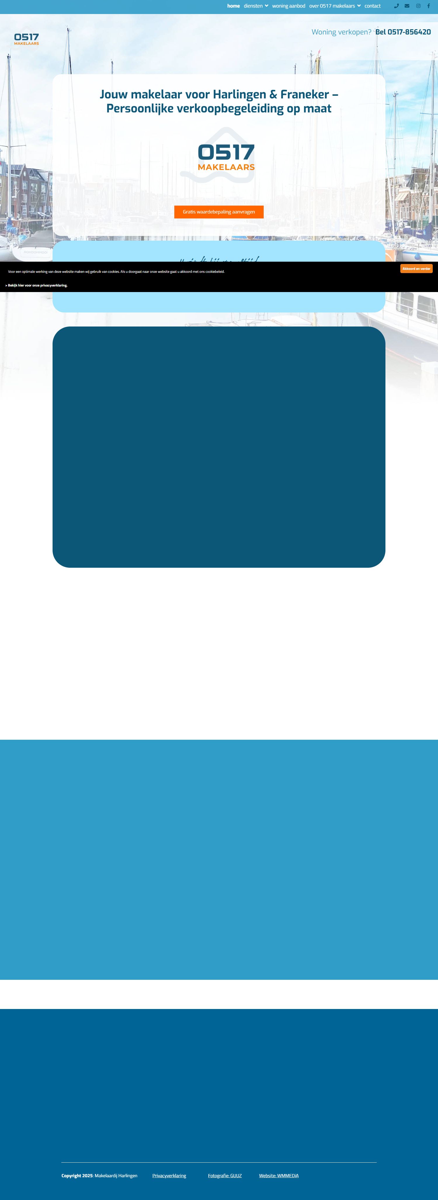 Screenshot of the website of www.0517makelaars.nl