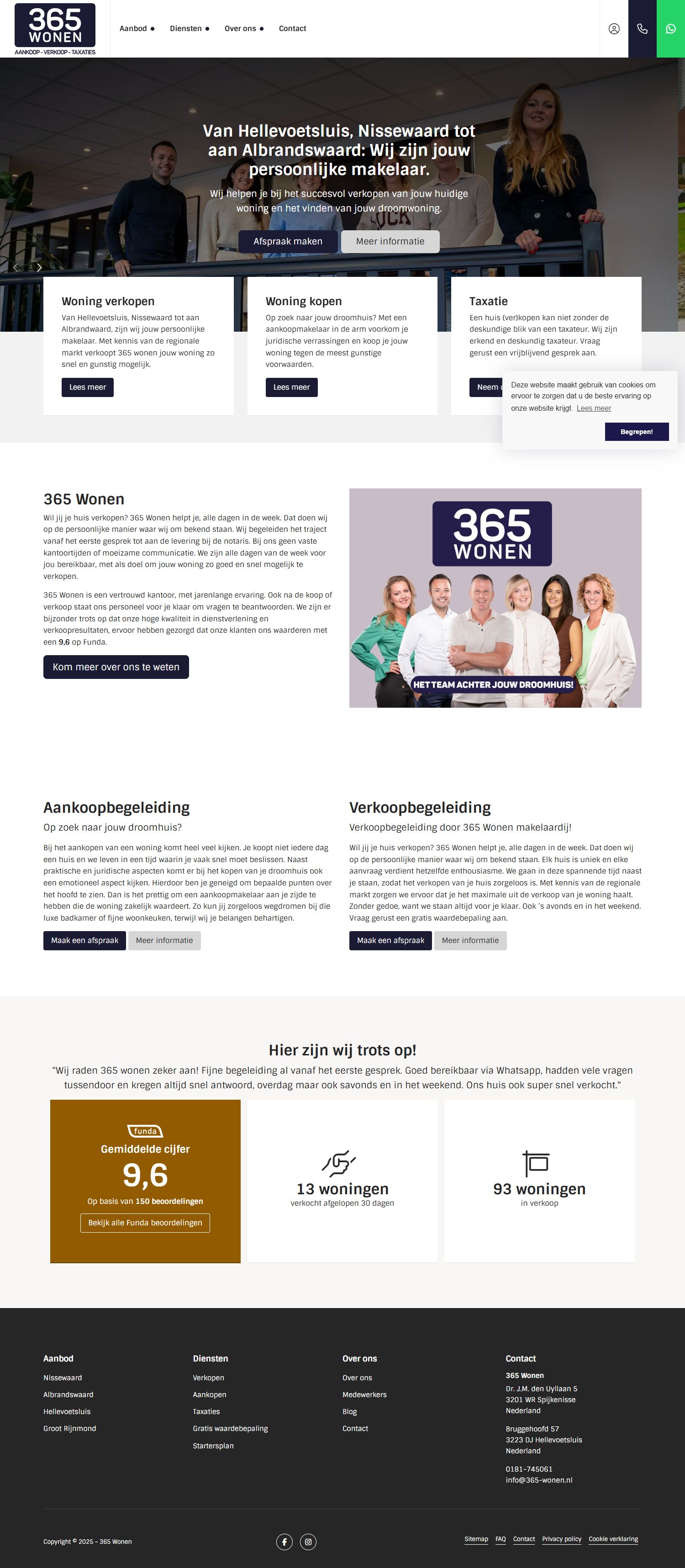 Screenshot der Website von www.365-wonen.nl