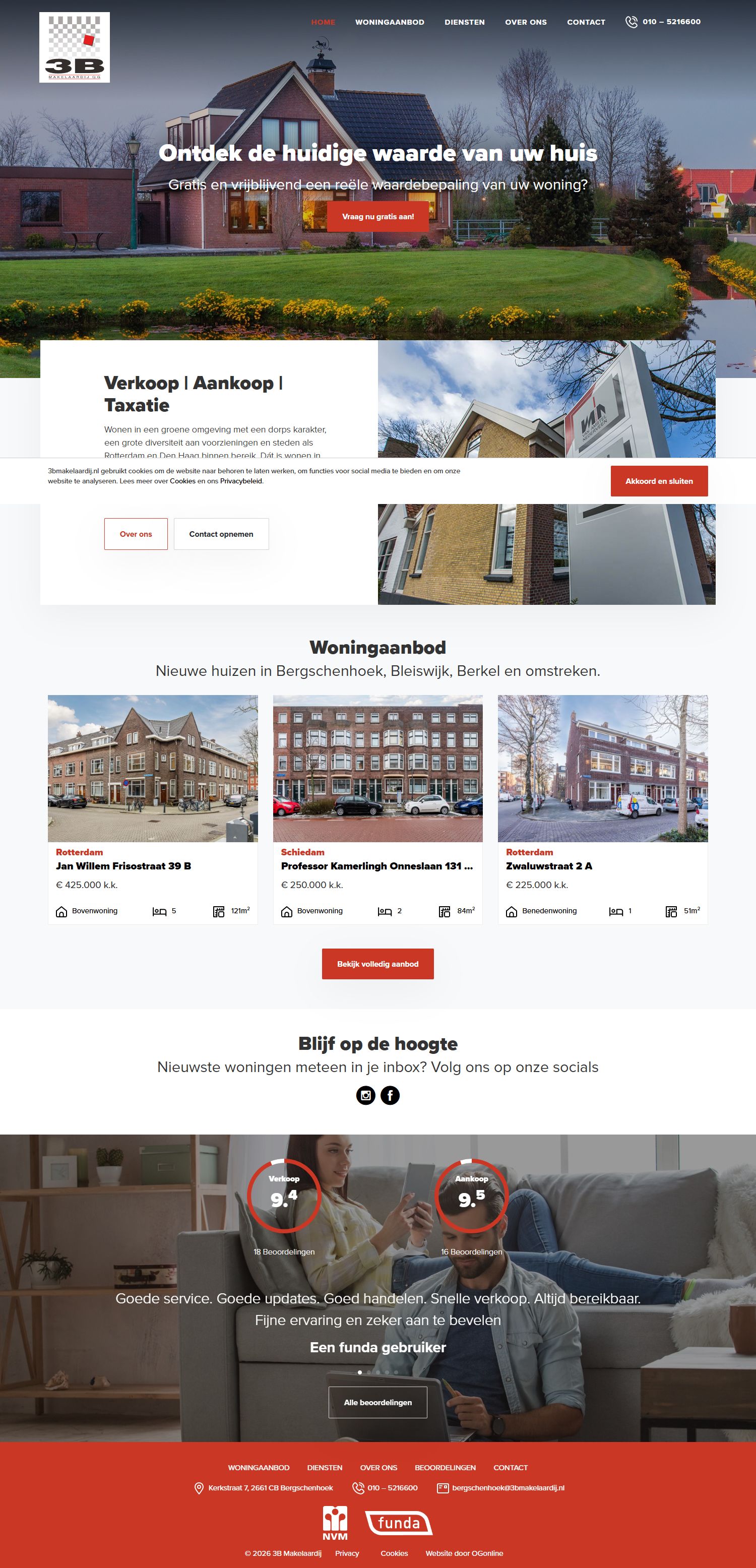 Screenshot van de website van www.3bmakelaardij.nl
