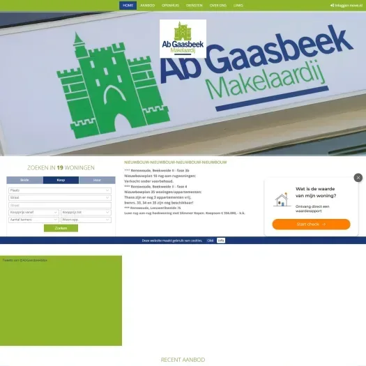 Screenshot der Website von www.abgaasbeekmakelaardij.nl