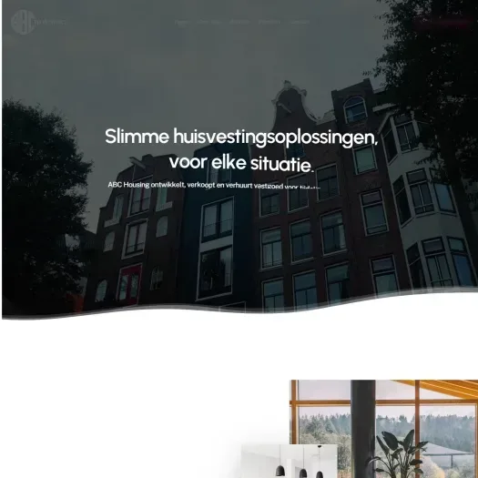 Screenshot of the website of abc-housing.nl