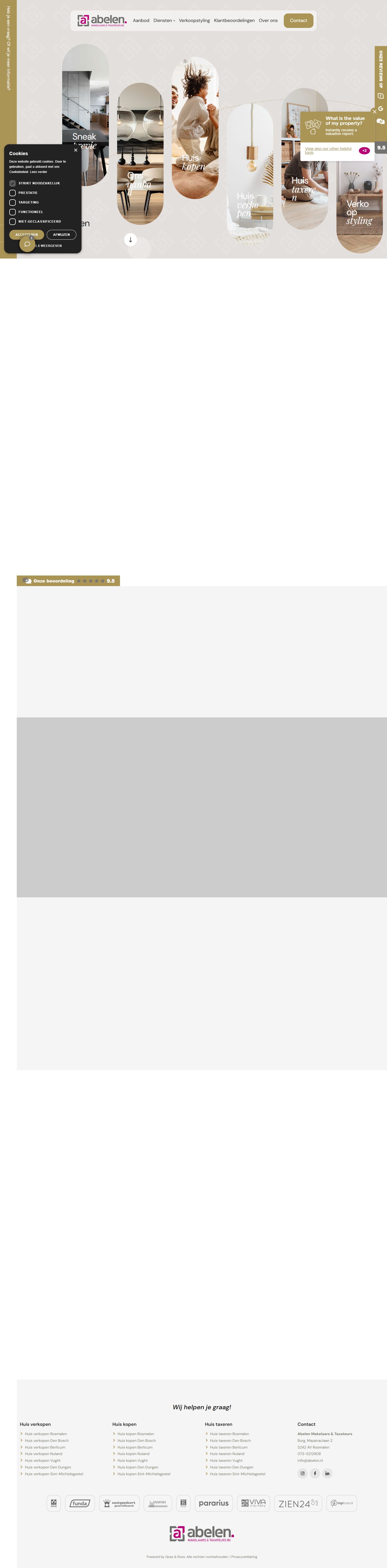 Screenshot der Website von www.abelen.nl