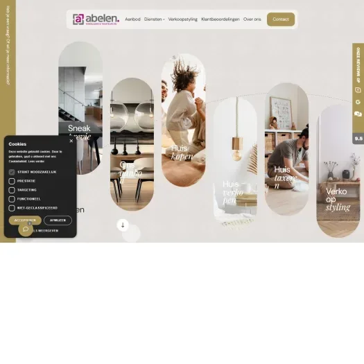 Screenshot van de website van www.abelen.nl