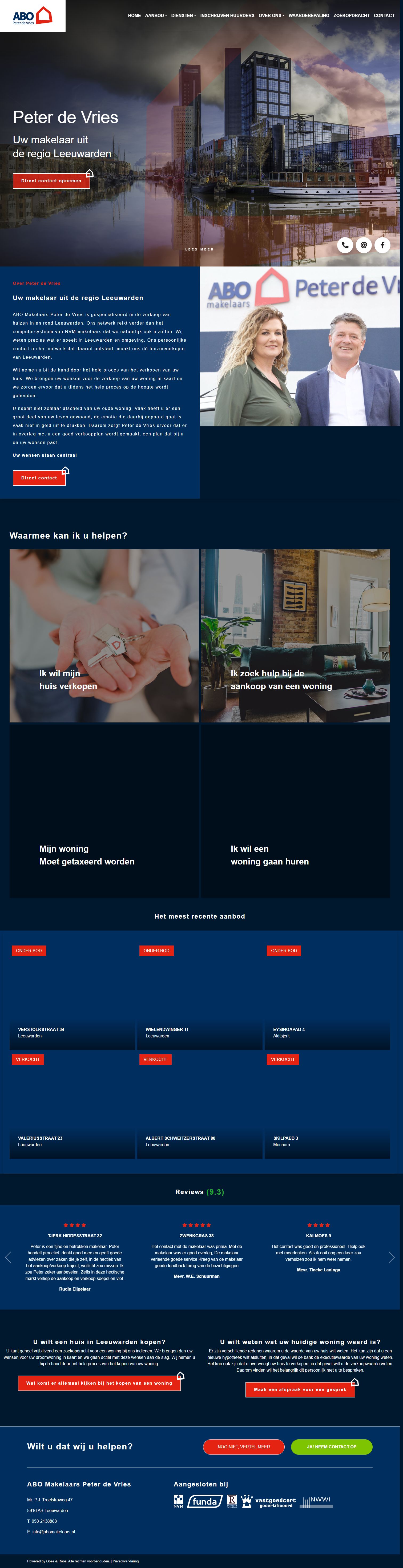Capture d'écran du site web de www.abomakelaars.nl