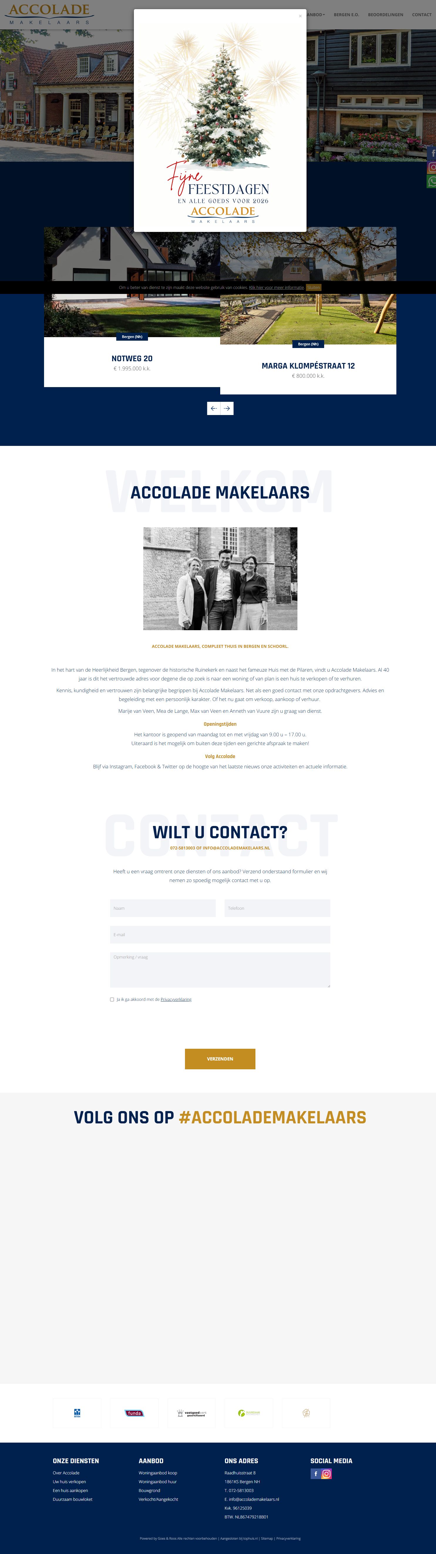 Screenshot of the website of www.accolademakelaars.nl