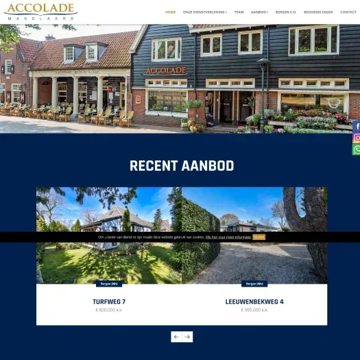 Screenshot van de website van www.accolademakelaars.nl