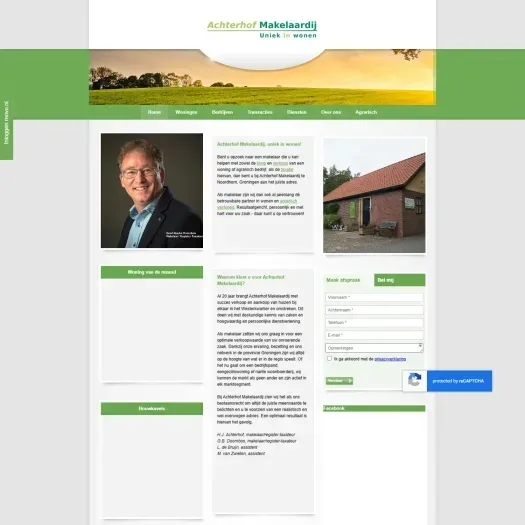 Screenshot der Website von www.achterhofmakelaardij.nl