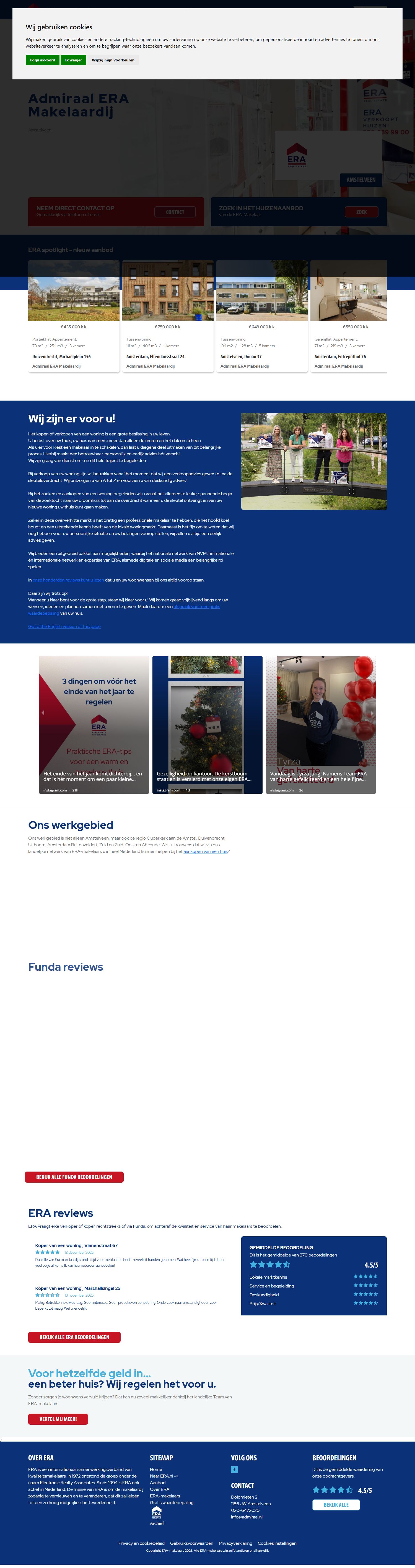 Screenshot der Website von www.admiraal.nl