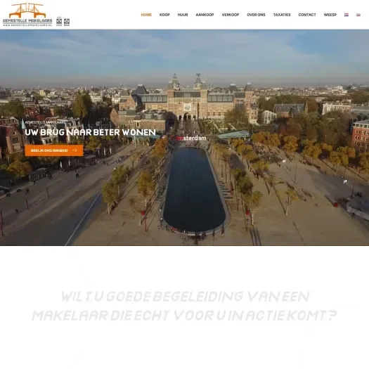 Screenshot van de website van www.aemestelle.nl