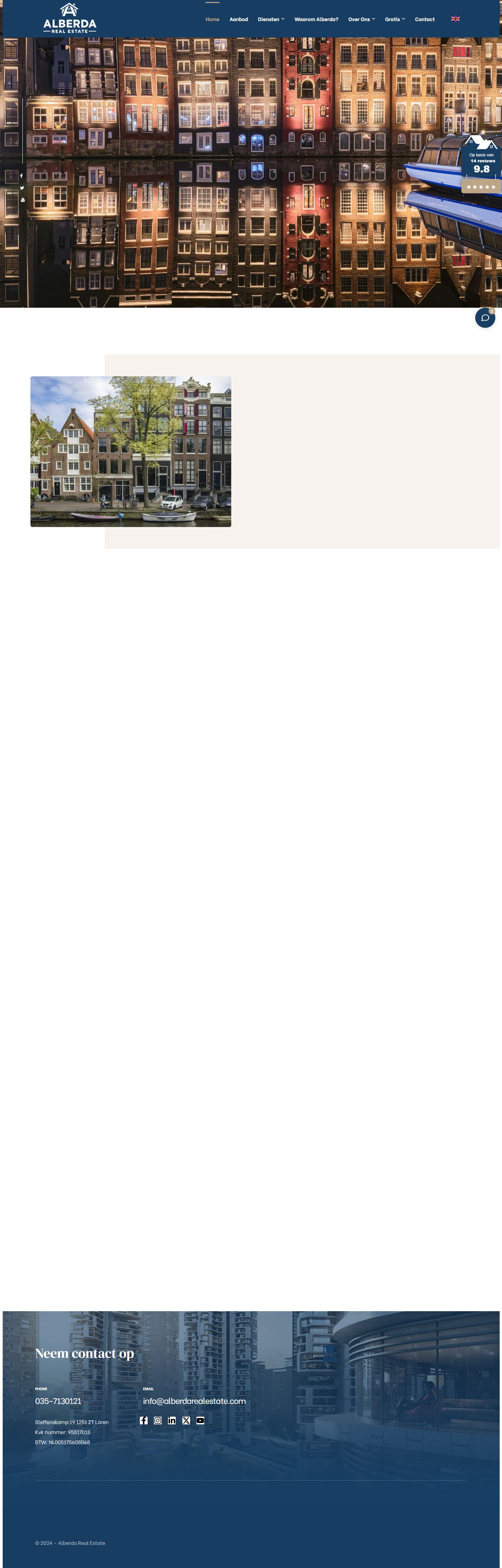 Screenshot der Website von alberdarealestate.com