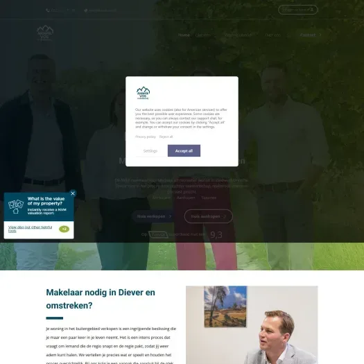 Screenshot van de website van www.alderikvos.nl