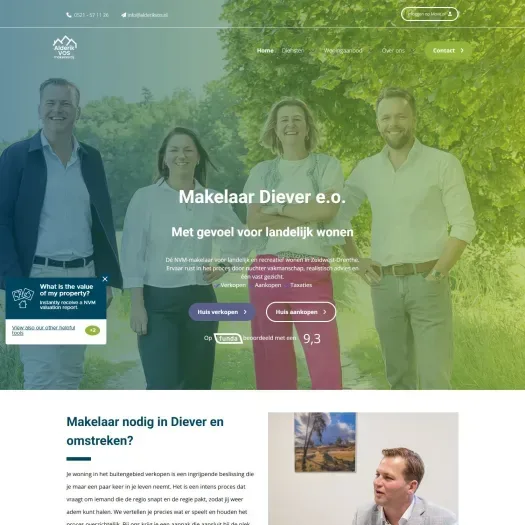 Screenshot of the website of www.alderikvos.nl