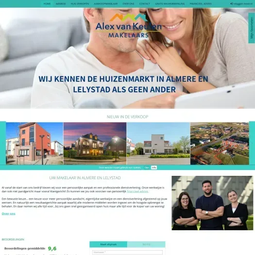 Screenshot of the website of www.alexvankeulen.nl