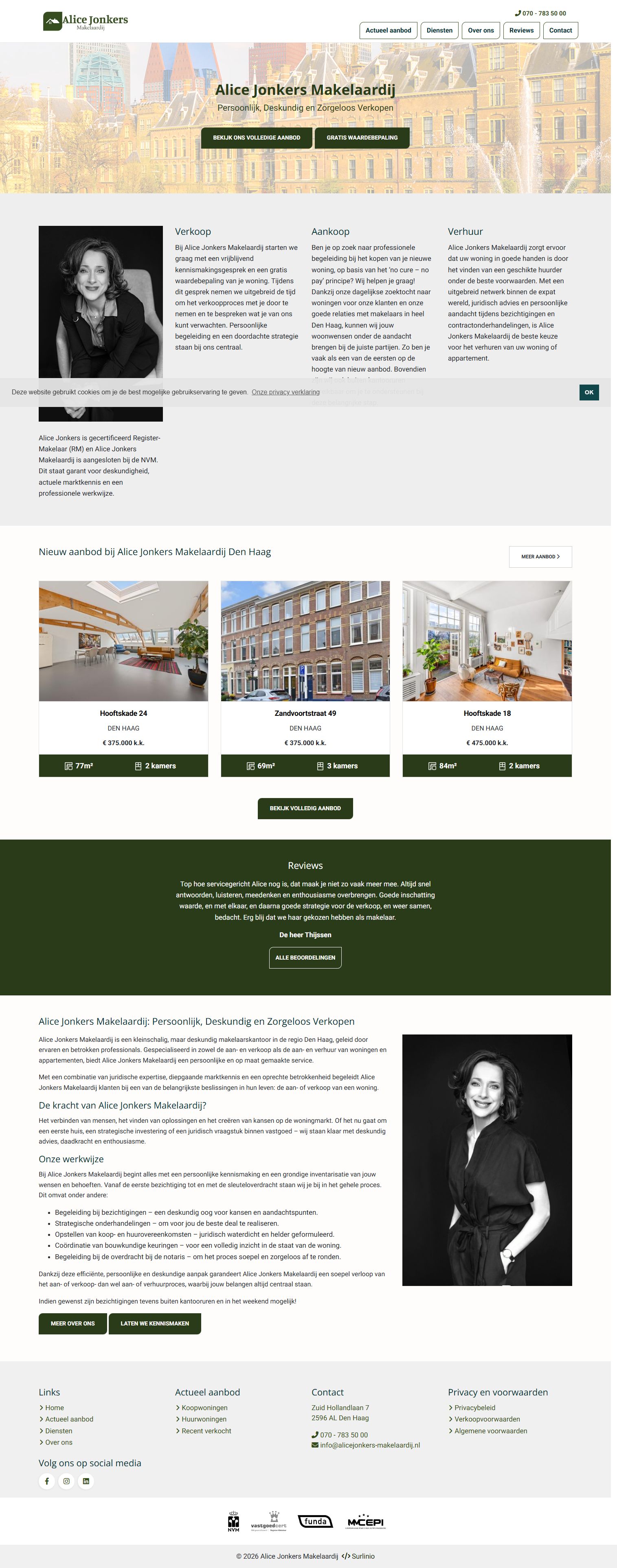 Office photo Alice Jonkers Makelaardij