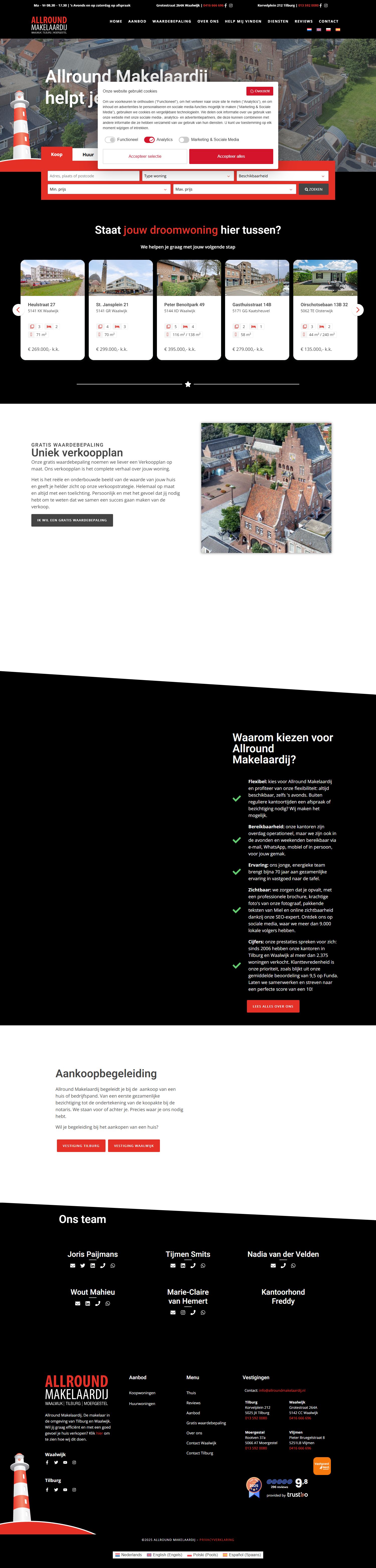Screenshot der Website von www.allroundmakelaardij.nl