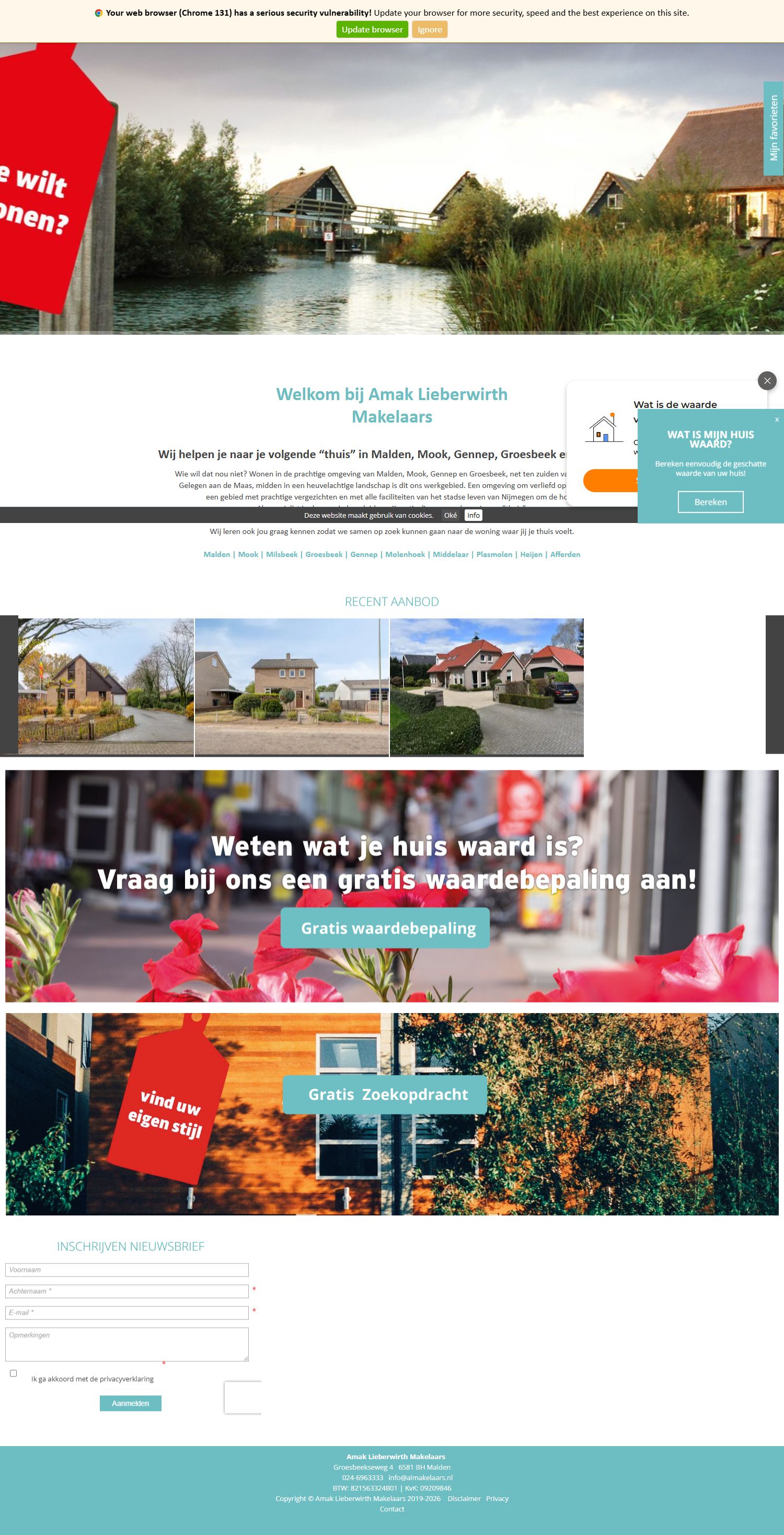 Capture d'écran du site web de www.almakelaars.nl