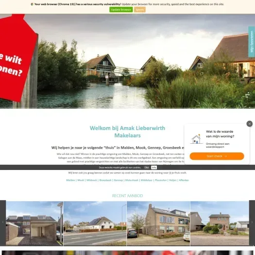 Screenshot der Website von www.almakelaars.nl