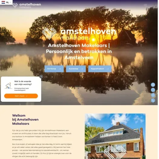 Capture d'écran du site web de www.amstelhoven.nl