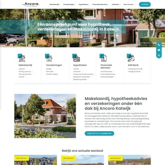 Screenshot van de website van www.ancora.nl