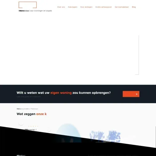 Screenshot van de website van anderzmakelaar.nl