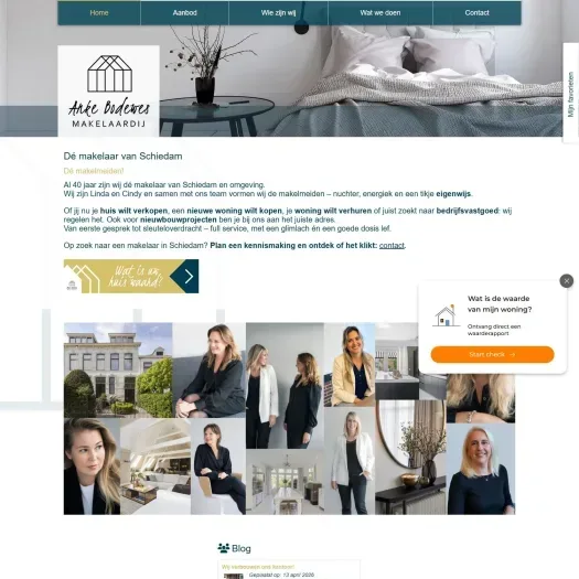 Screenshot van de website van www.ankebodewes.nl