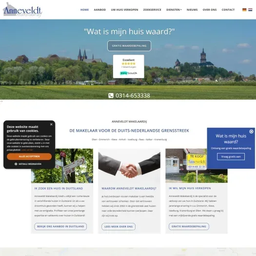Screenshot van de website van www.anneveldtmakelaardij.nl