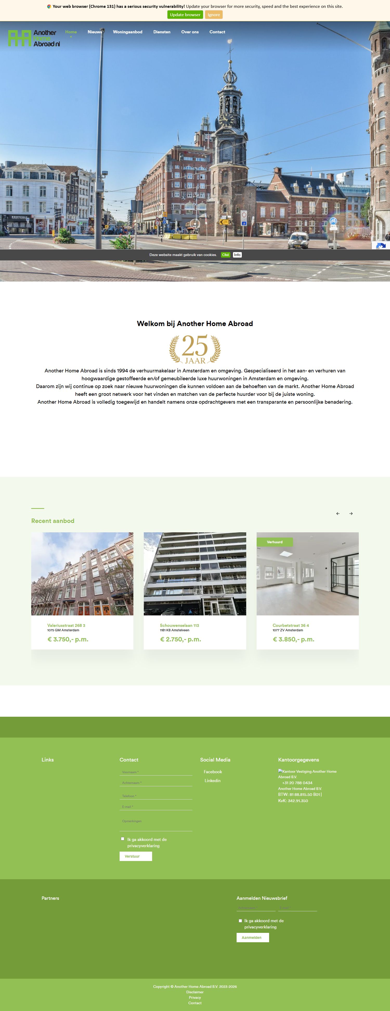 Screenshot van de website van www.anotherhomeabroad.nl