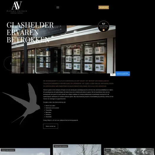 Screenshot van de website van www.antoonverkaik.nl