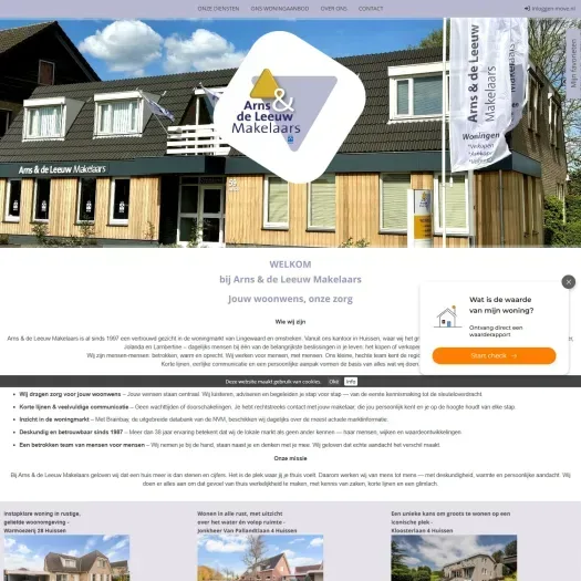 Capture d'écran du site web de www.arnsdeleeuw.nl