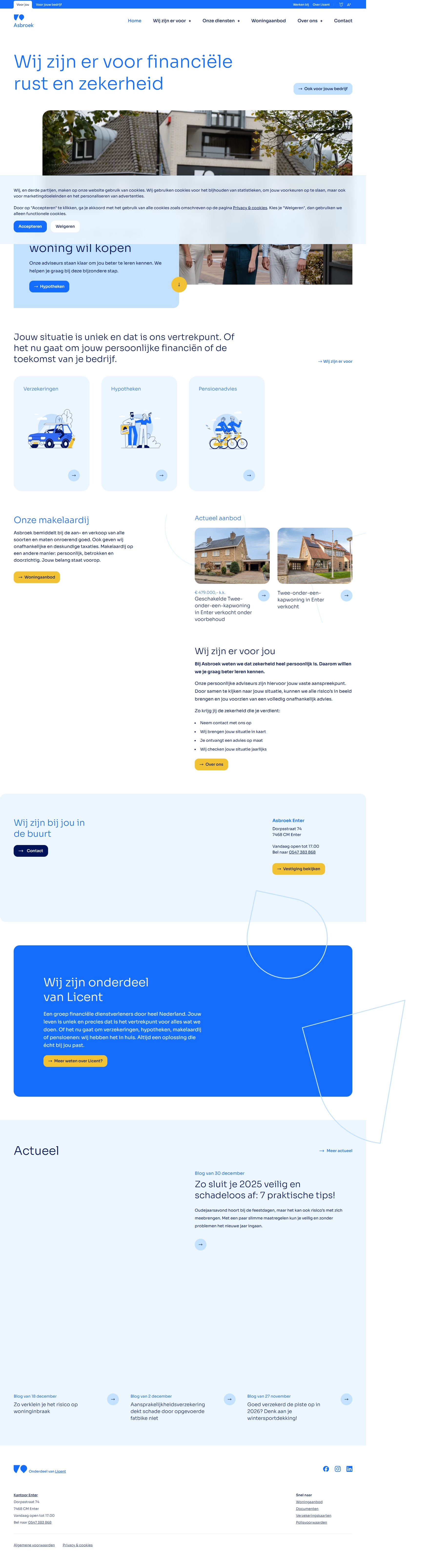 Screenshot of the website of www.asbroek.nl