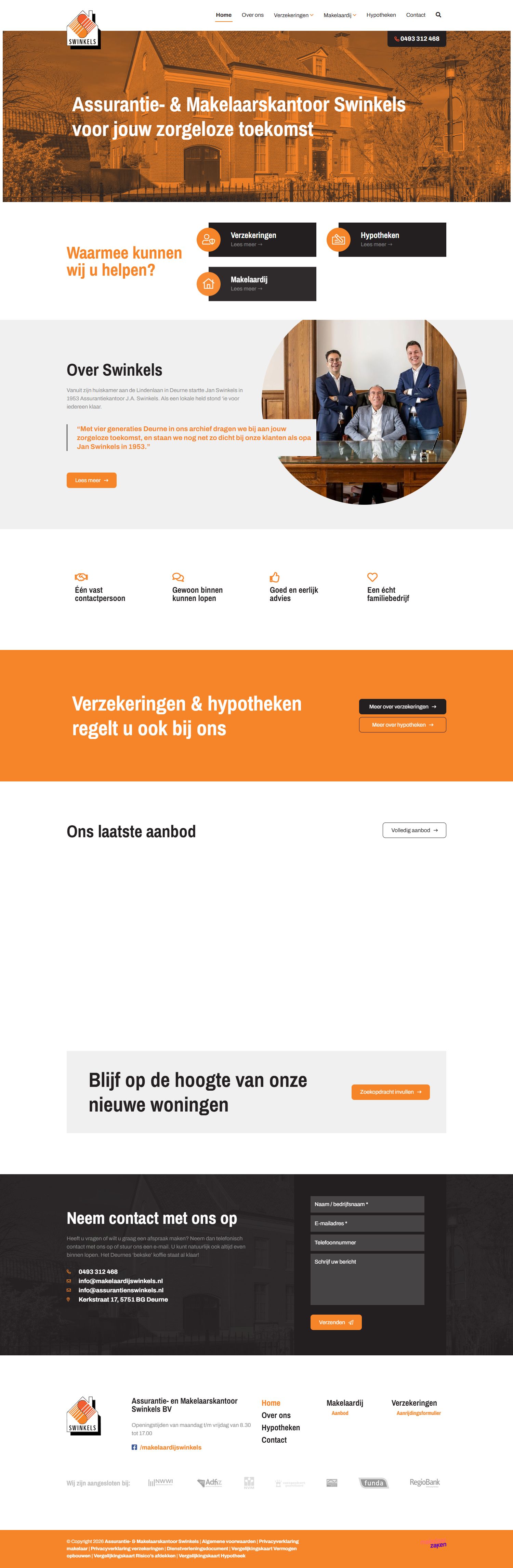 Screenshot der Website von www.makelaardijswinkels.nl