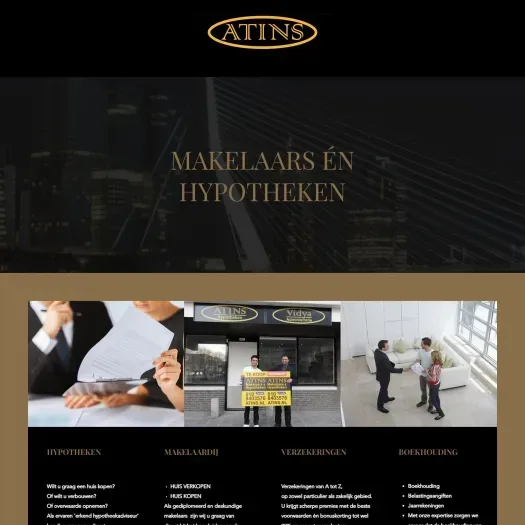 Capture d'écran du site web de www.atins.nl