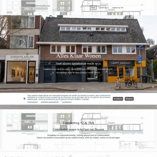 Screenshot van de website van laarderweg.nl