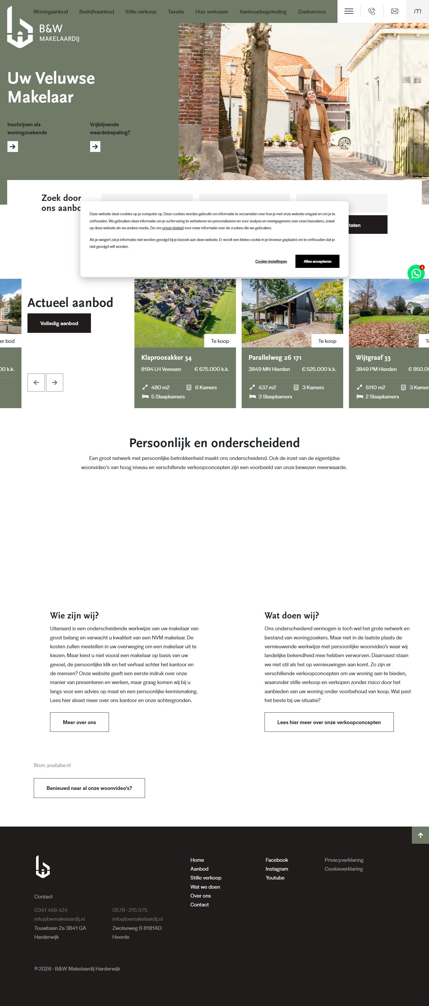 Screenshot of the website of www.bwmakelaardij.nl