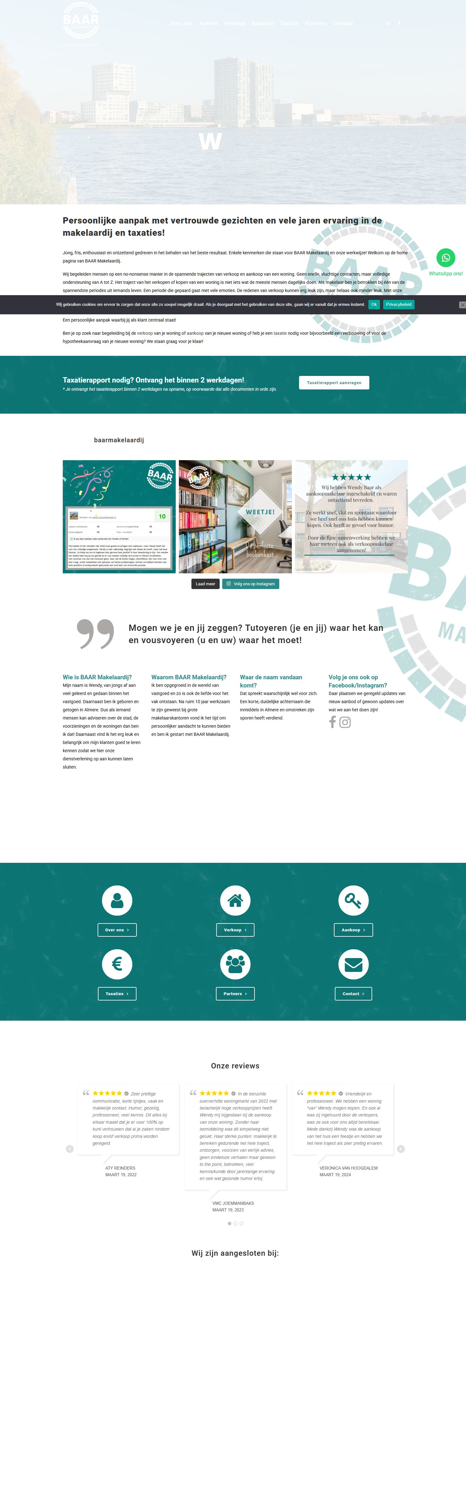 Screenshot der Website von www.baarmakelaardij.nl