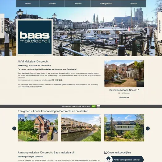 Capture d'écran du site web de www.baasmakelaardij.nl