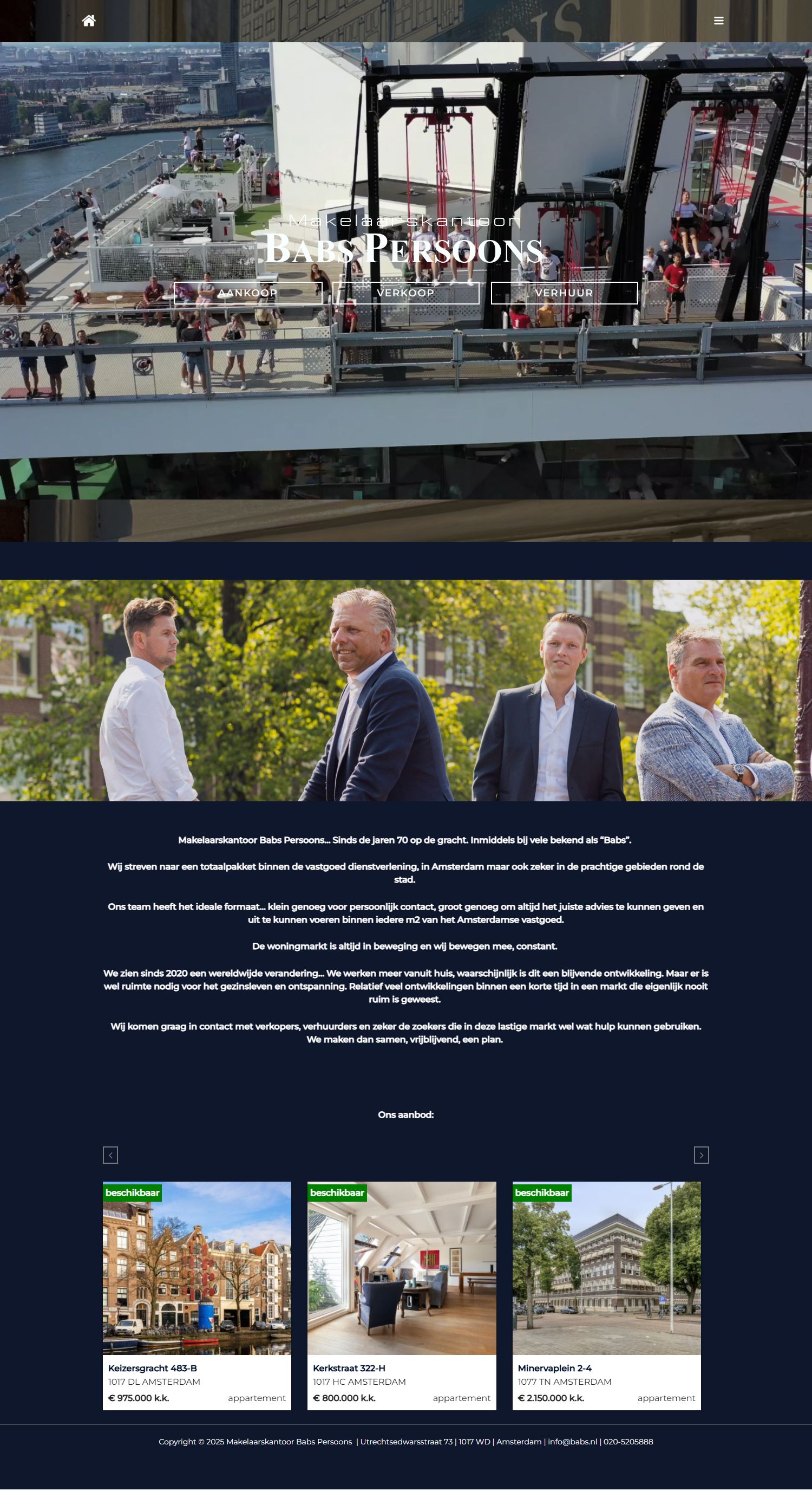 Screenshot der Website von www.babs.nl