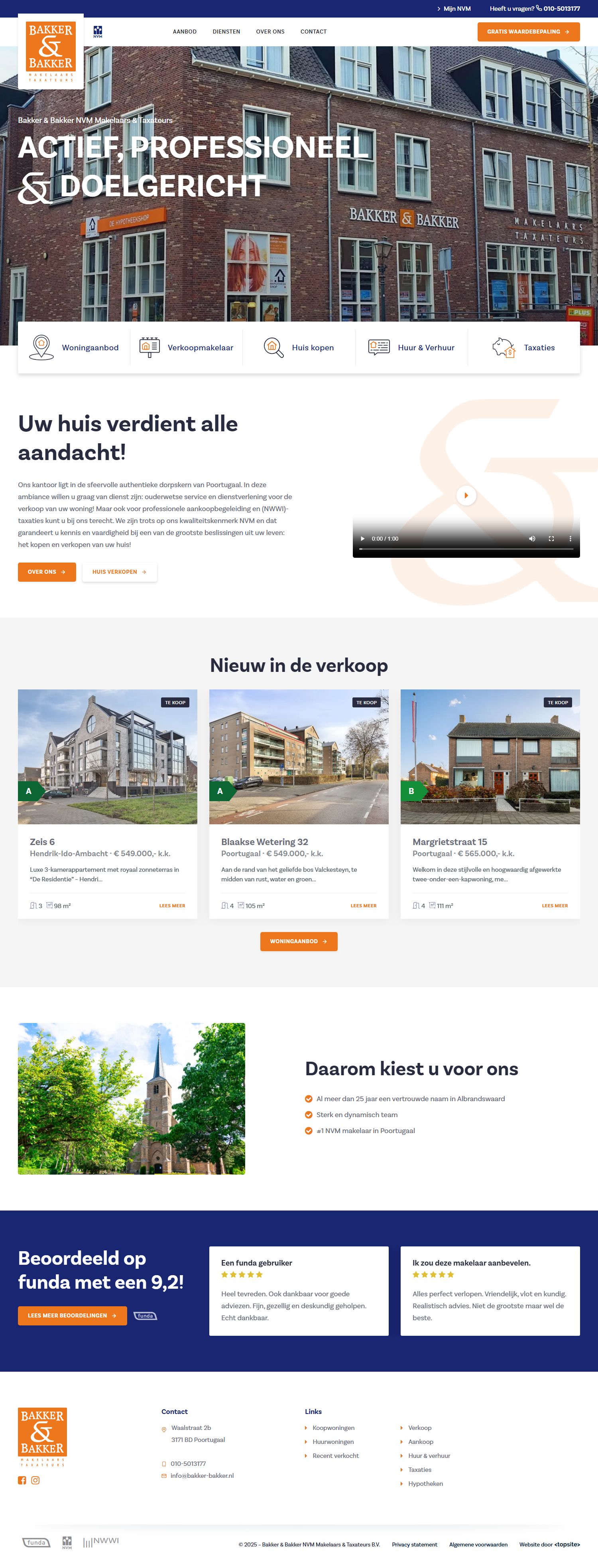 Screenshot der Website von www.bakker-bakker.nl
