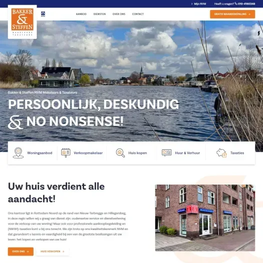 Screenshot van de website van www.bakker-steffen.nl