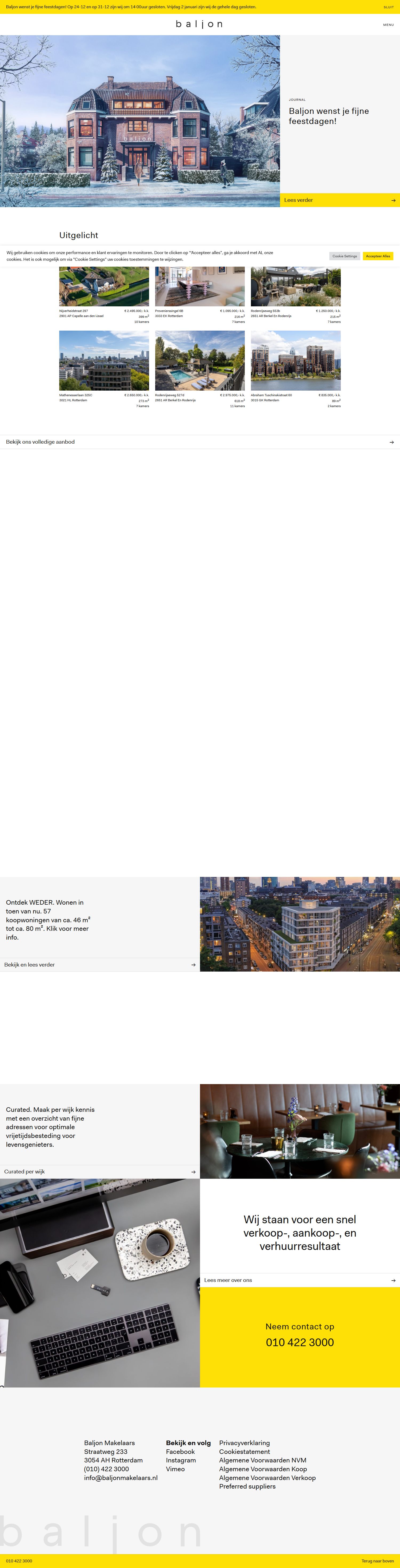 Screenshot of the website of www.baljonmakelaars.nl