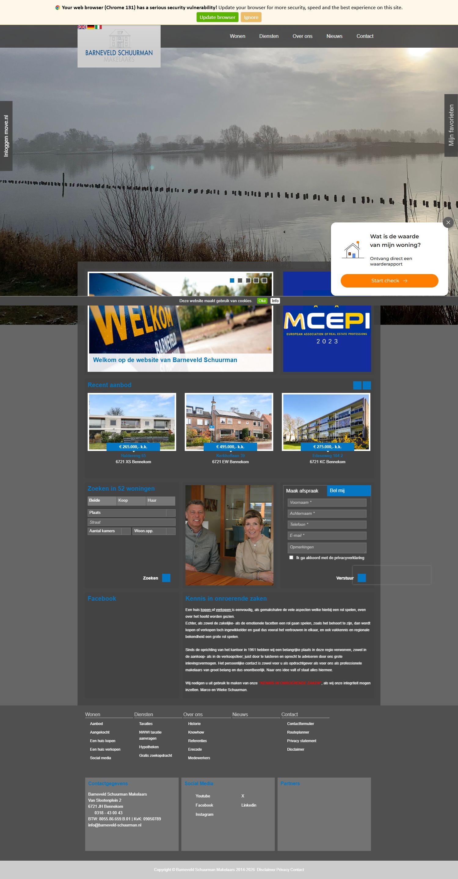 Screenshot der Website von www.barneveld-schuurman.nl
