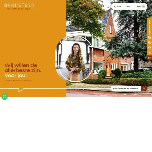 Screenshot van de website van www.barnsteen.nl